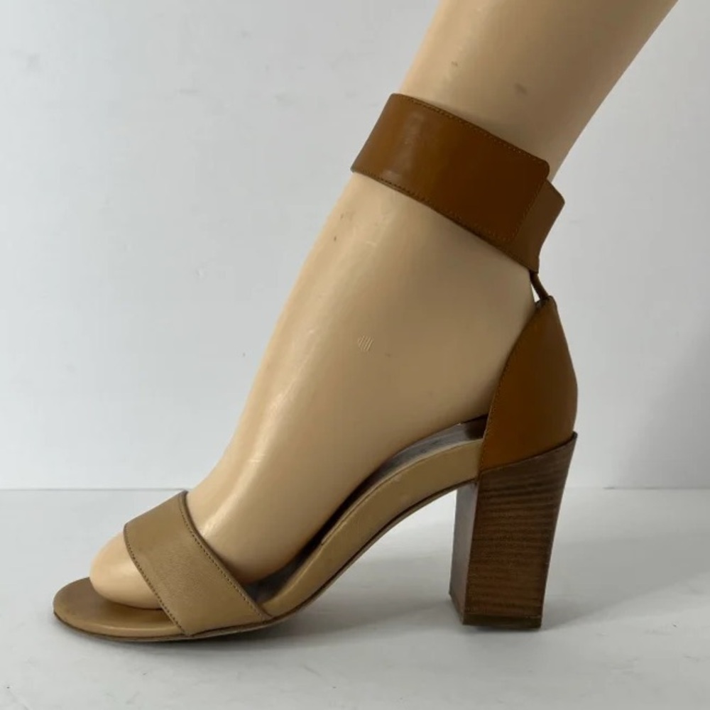 CHLOE BLOCK HEEL SANDALS SZ 37 1/2